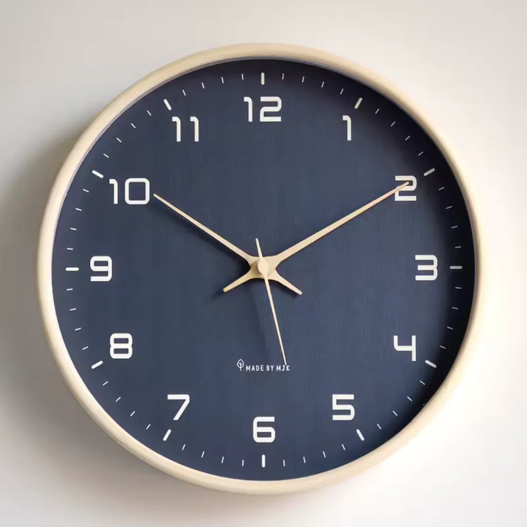 Lorenzzo Blue Night 25cm modern wall clock, front view