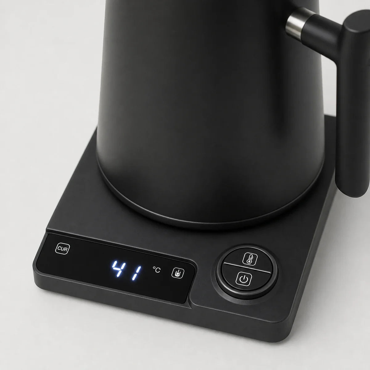 Monza Electric Gooseneck Kettle – 900 ml, Matte Black – dimensions and specifications