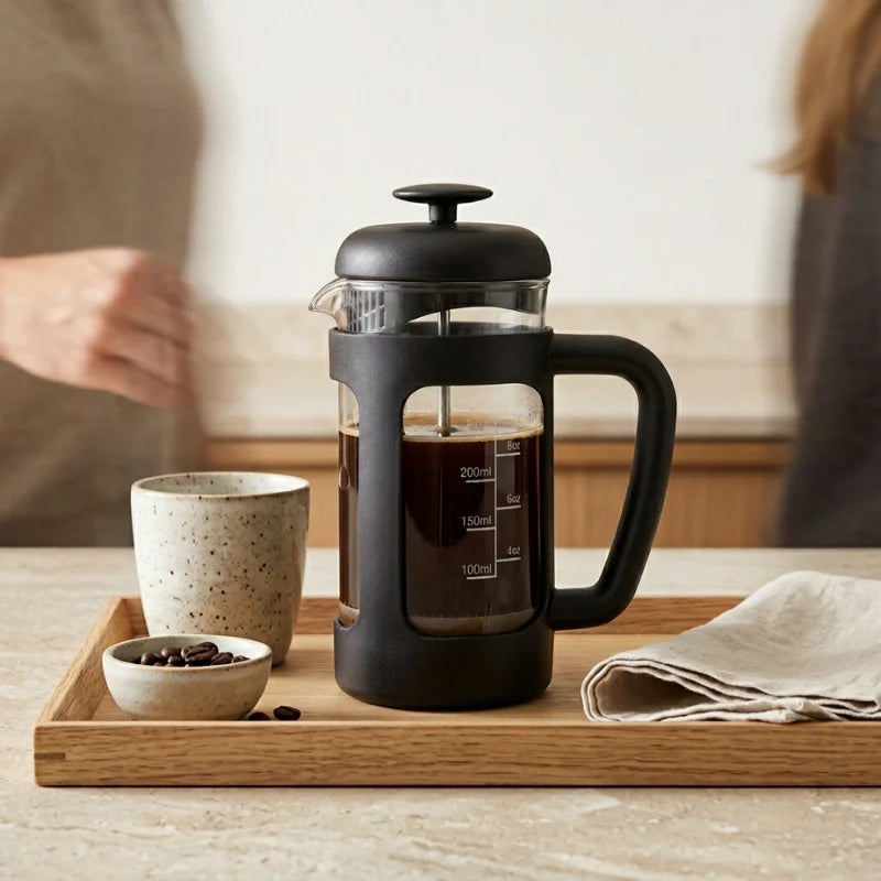 Nice Glass French Press Cafetière – 350 ml or 1 L – dimensions and specifications