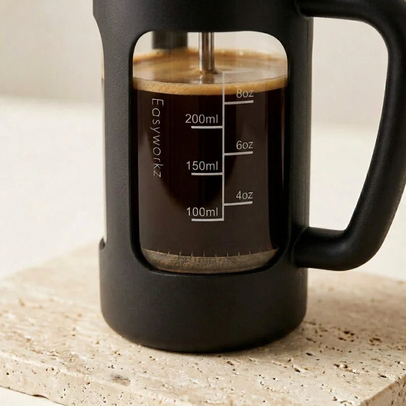 Nice Glass French Press Cafetière – 350 ml or 1 L – included accessories