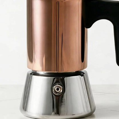 Palermo Induction Moka Pot – Copper Finish, 200 ml – feature detail