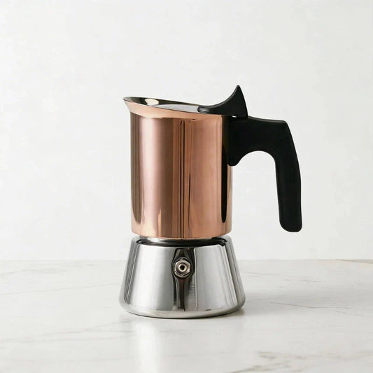Palermo Induction Moka Pot – Copper Finish, 200 ml – product view