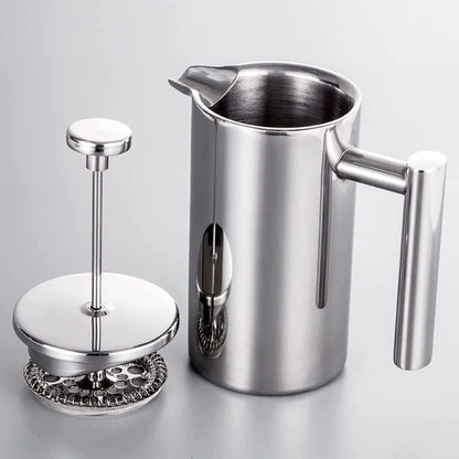 Paris Stainless Steel French Press Cafetière – 350 ml – close-up detail