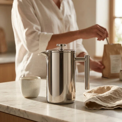 Paris Stainless Steel French Press Cafetière – 350 ml – included accessories