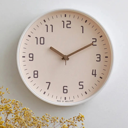 Verona Rose 30cm pink wall clock, front view