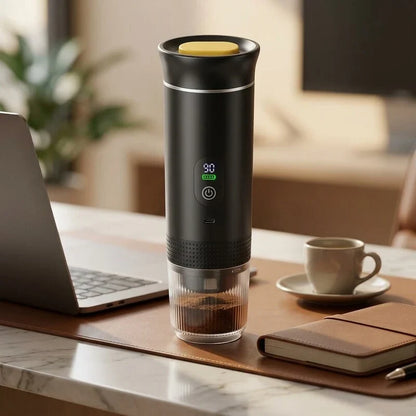 Portable Espresso Machine with LED Display – Black, 80 ml – feature detail