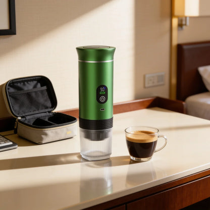 Portable Espresso Machine with LED Display – Green, 80 ml – feature detail