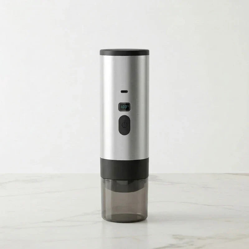 Portable Capsule Coffee Machine with Display – Grey, 90 ml – feature detail