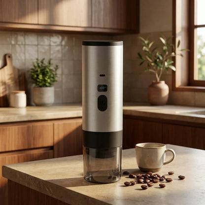 Portable Capsule Coffee Machine with Display – Grey, 90 ml – feature detail