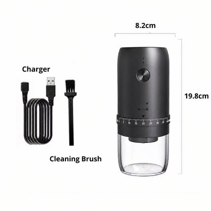 Portable Electric Burr Coffee Grinder – USB-C, 40 Settings – close-up detail