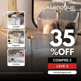 Bathroom Counter Organiser – Clear Acrylic Cotton Pad & Bud