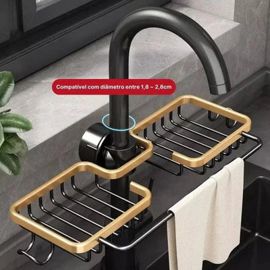 Sink Organiser – Aluminium Caddy & Sponge Holder