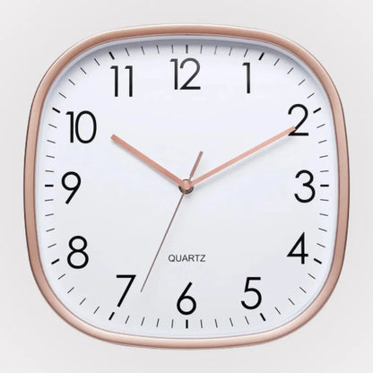 Torino Rose 30cm square wall clock, front view