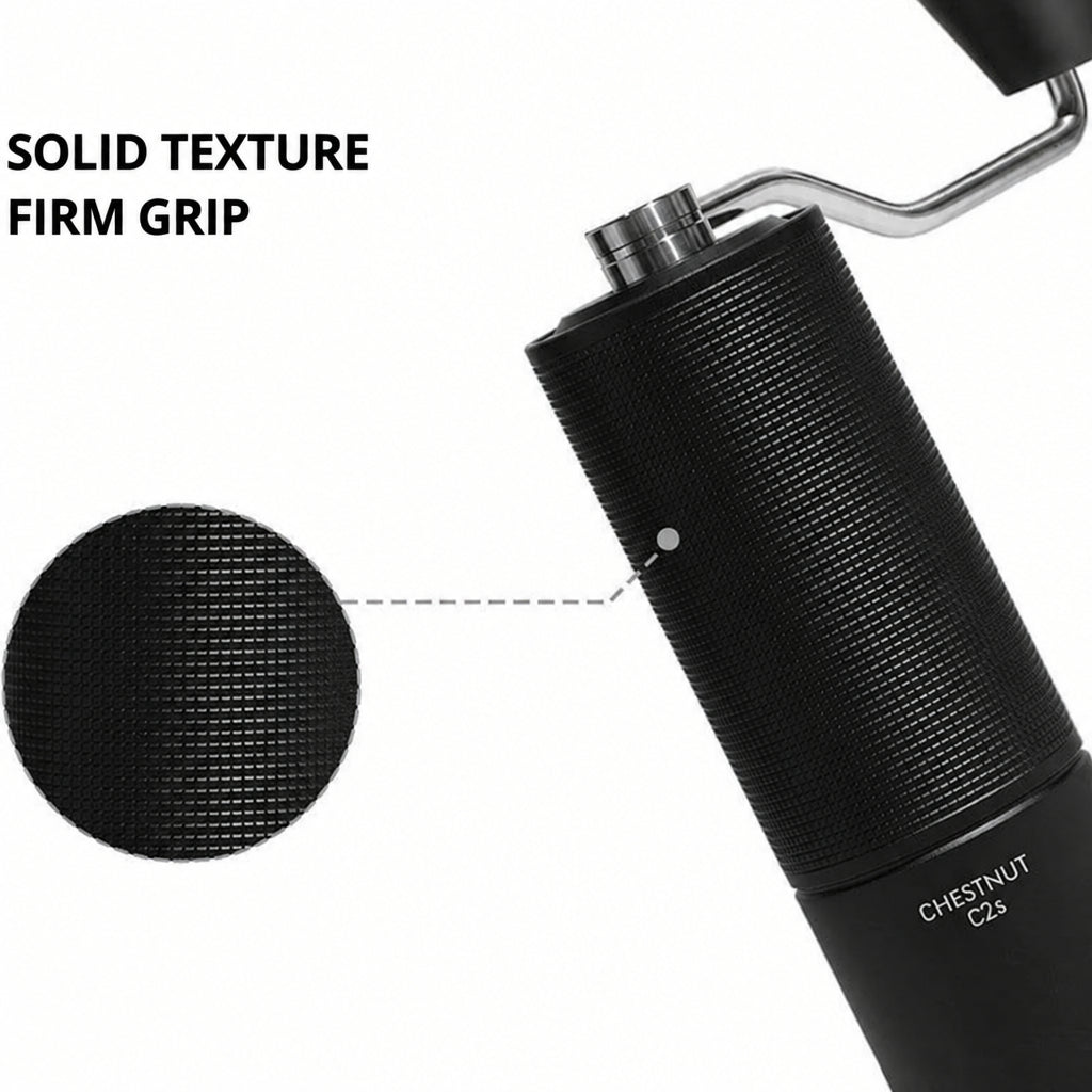 Timemore C2S Manual Coffee Grinder – Stainless Steel Burrs – feature overview