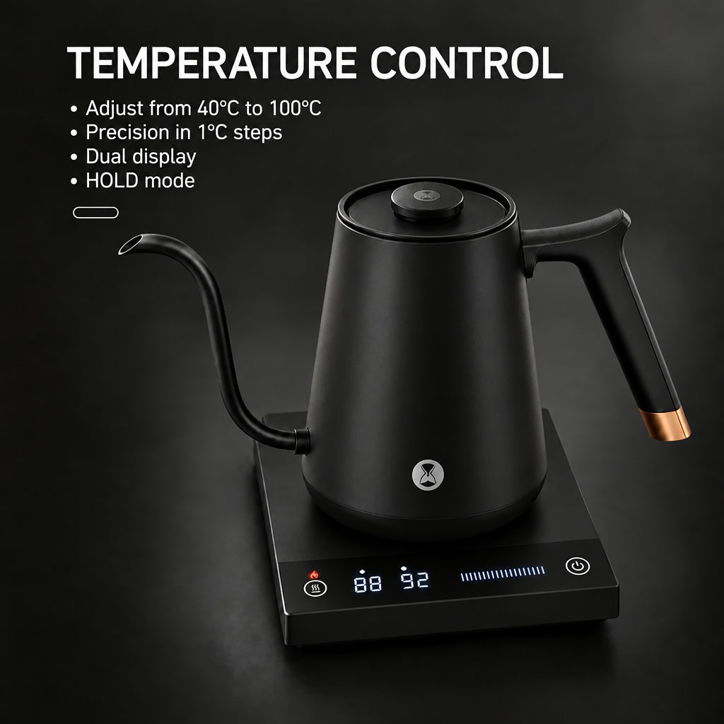 Timemore Fish Electric Gooseneck Kettle – Black, 600 ml – feature detail