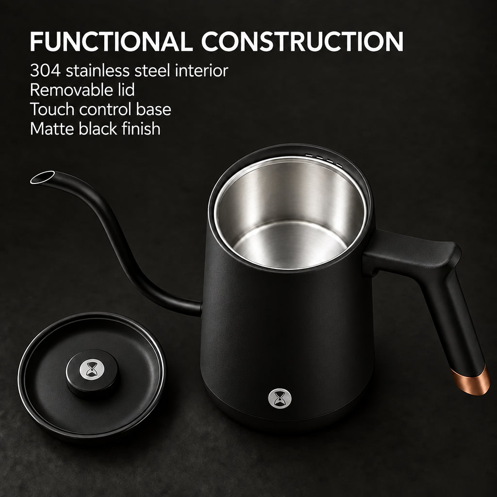 Timemore Fish Electric Gooseneck Kettle – Black, 600 ml – product detail