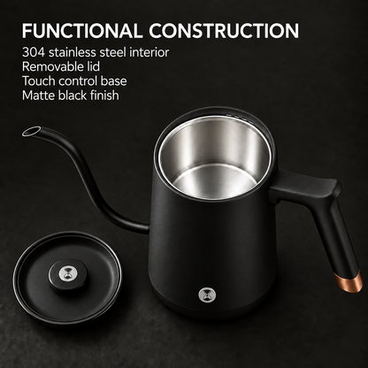 Timemore Fish Electric Gooseneck Kettle – Black, 600 ml – product detail