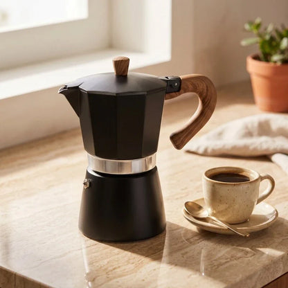 Torino Stovetop Espresso Maker – Black, 300 ml Moka Pot – feature overview