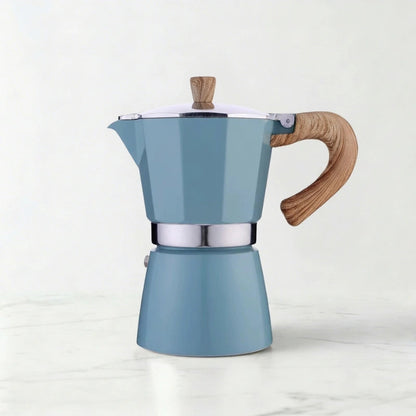 Torino Stovetop Espresso Maker – Blue, 300 ml Moka Pot – product view