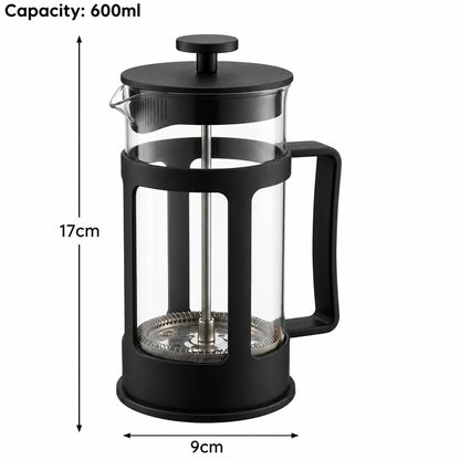 Toulouse Glass French Press Cafetière – 350 or 600 ml – in use