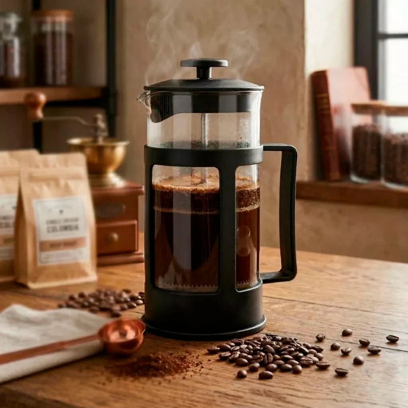 Toulouse Glass French Press Cafetière – 350 or 600 ml – included accessories