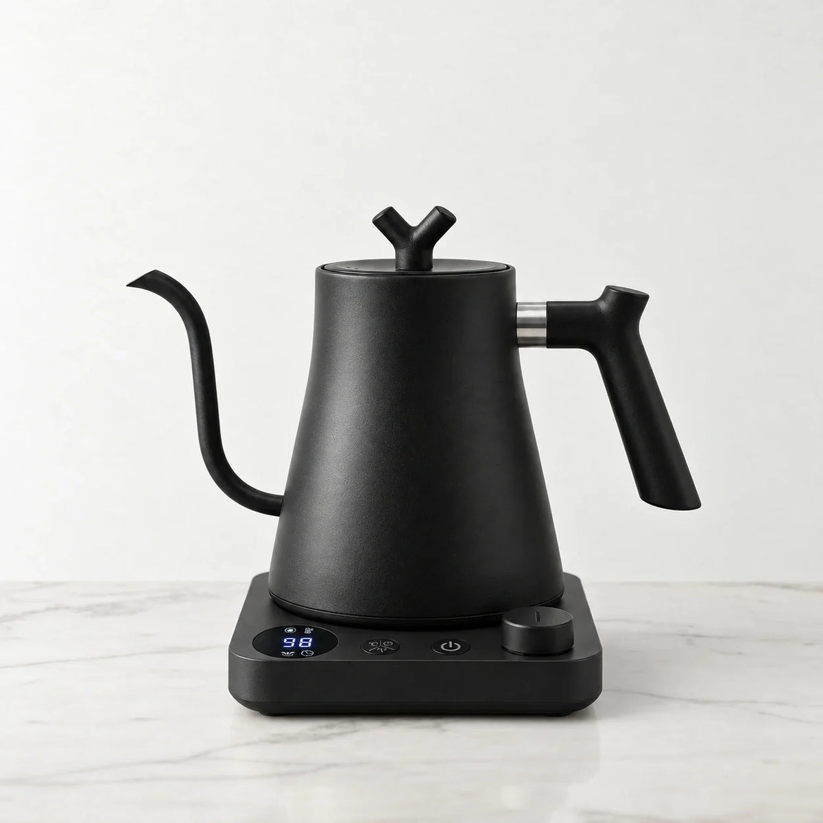 Veneza Electric Gooseneck Kettle – Matte Black, 40–100°C – product view