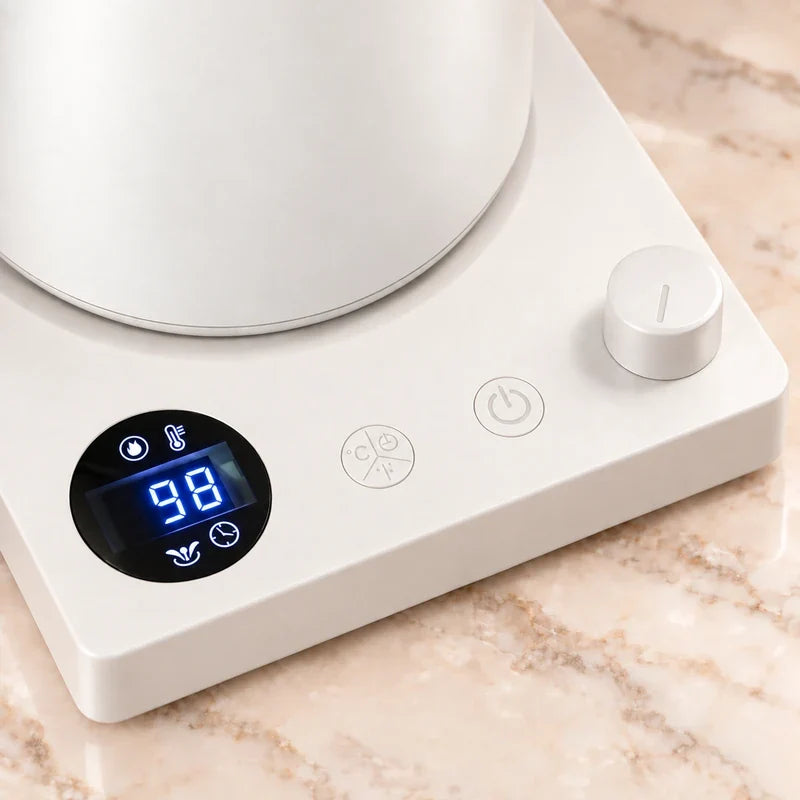 Veneza Electric Gooseneck Kettle – Matte White, 40–100°C – product detail