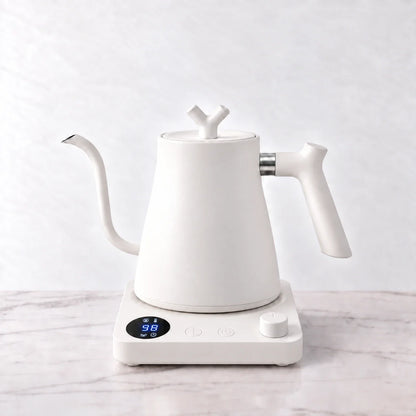 Veneza Electric Gooseneck Kettle – Matte White, 40–100°C – product view