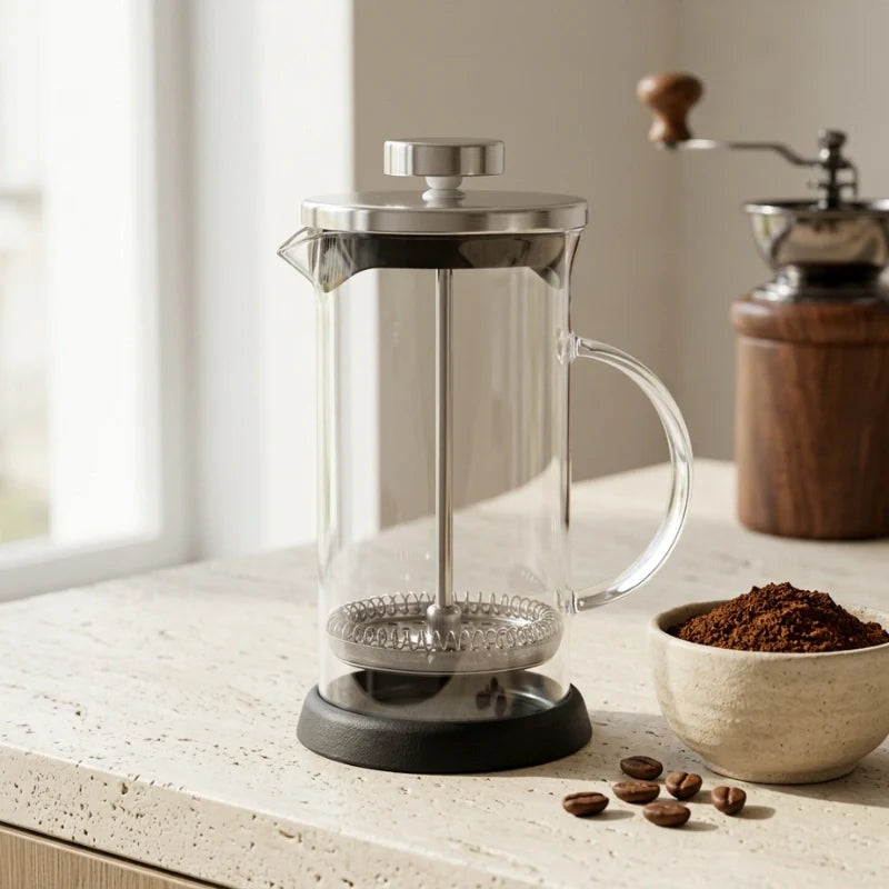 Versailles Glass French Press Cafetière – 350 or 600 ml – dimensions and specifications