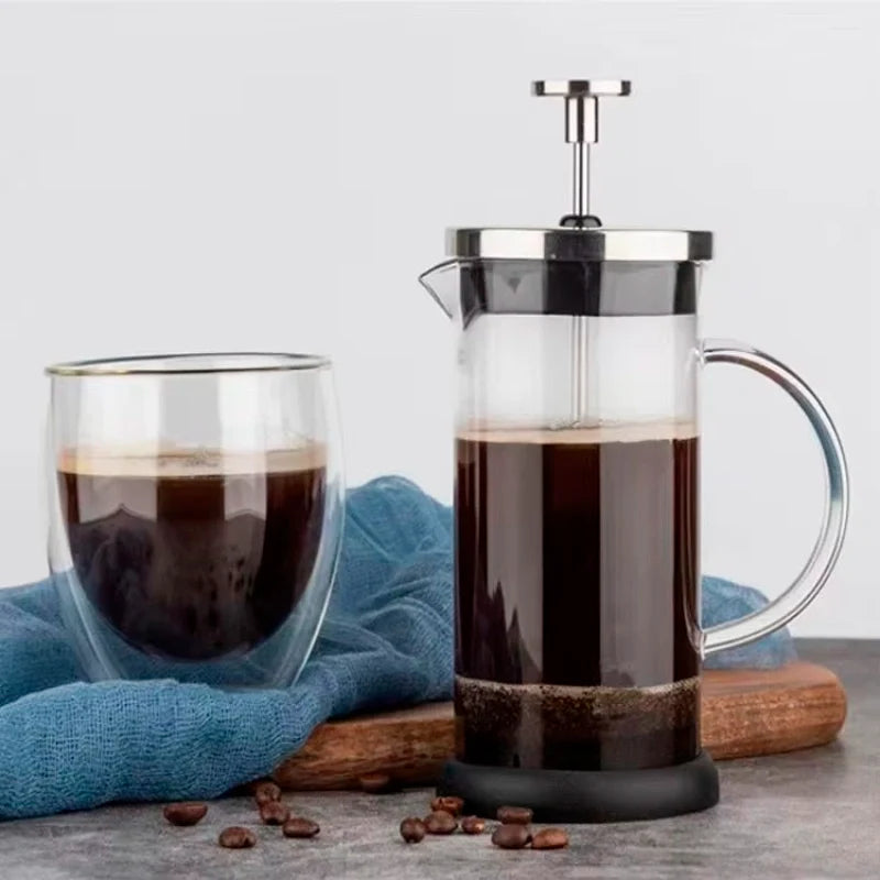 Versailles Glass French Press Cafetière – 350 or 600 ml – included accessories