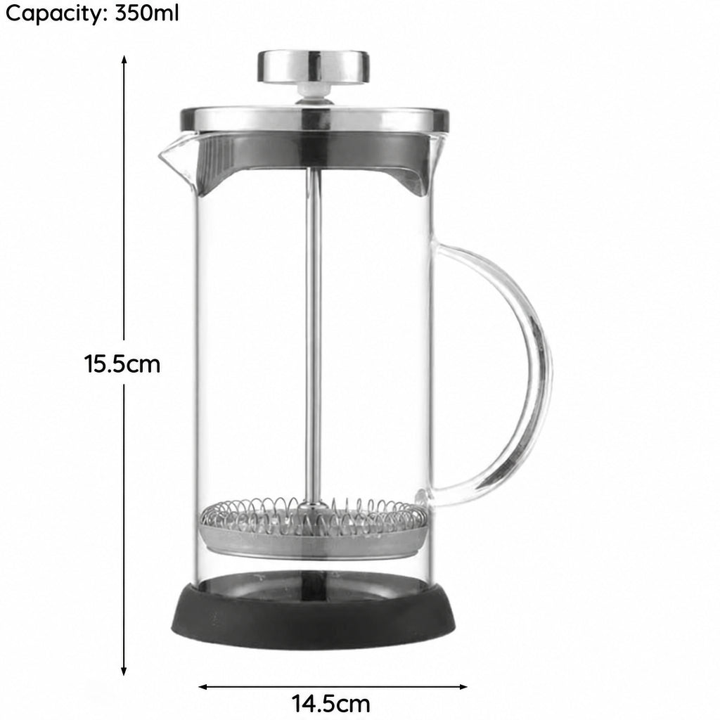 Versailles Glass French Press Cafetière – 350 or 600 ml – product view