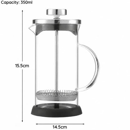 Versailles Glass French Press Cafetière – 350 or 600 ml – product view