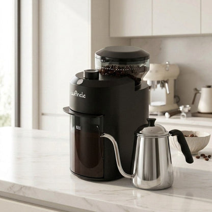 Wancle CBG-8000 Electric Burr Coffee Grinder – 28 Settings – in use