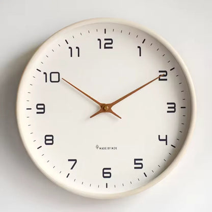 Lorenzzo Snow 25cm white wall clock, front view