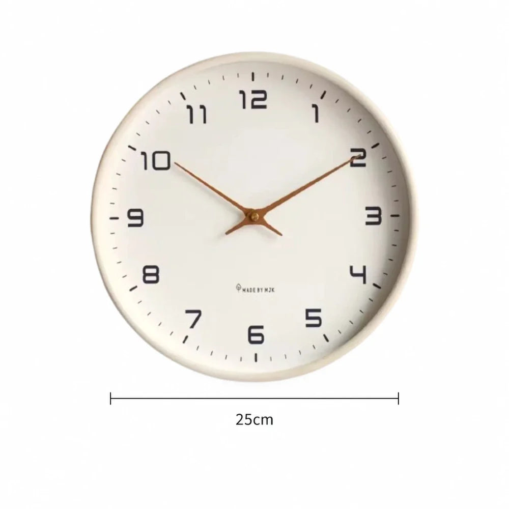 Lorenzzo Snow 25cm white wall clock, size guide, 25 cm diameter