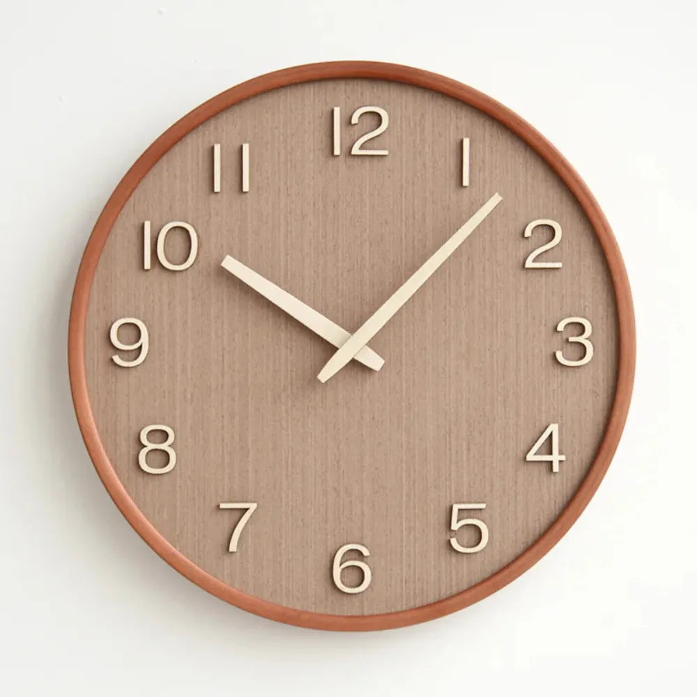 Cremona Dark Wood 30cm wooden wall clock, front view