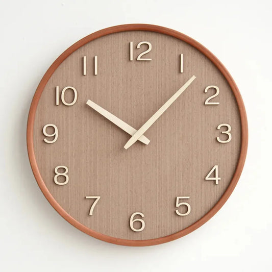 Cremona Dark Wood 30cm wooden wall clock, front view