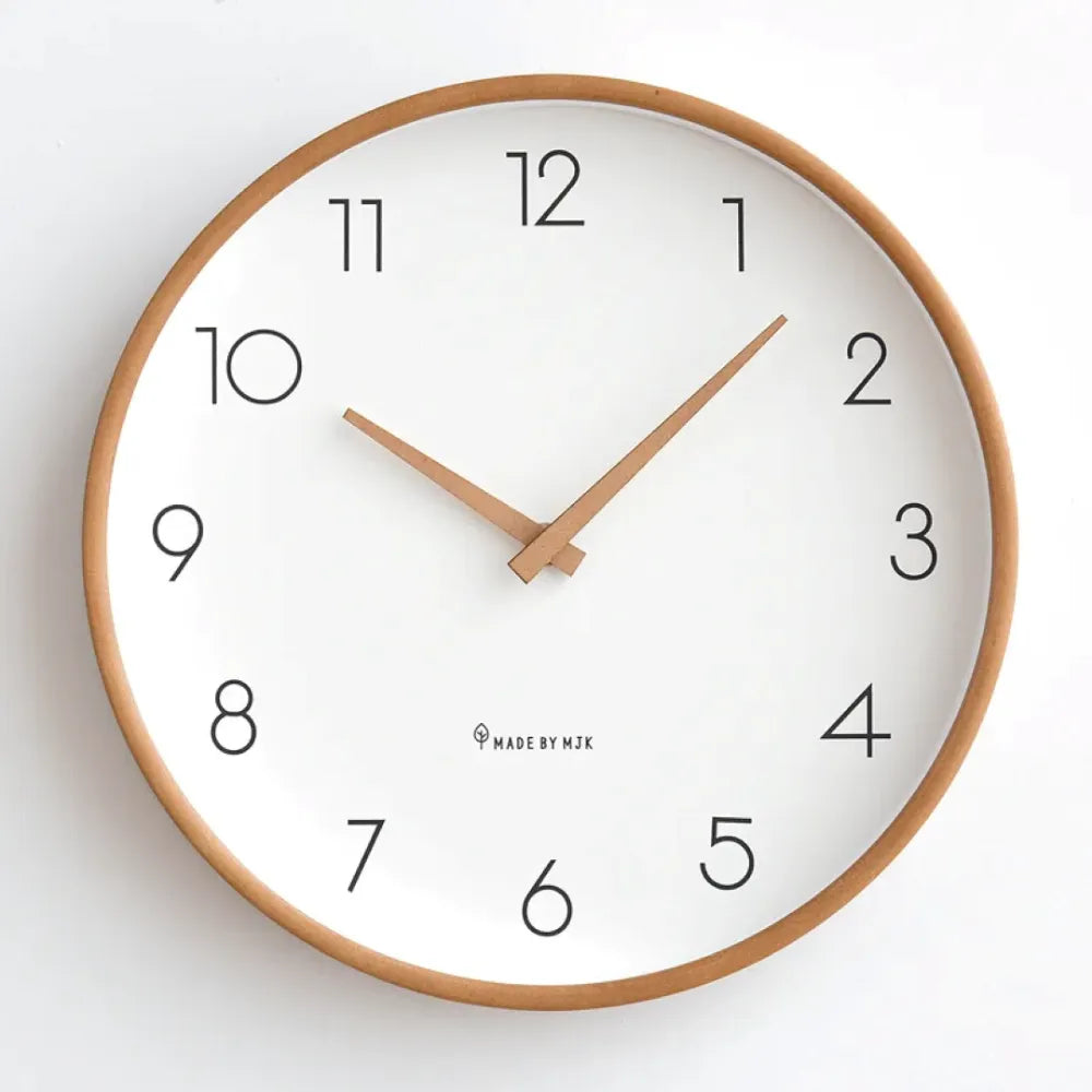 Toscana Brown 26cm wooden wall clock, front view