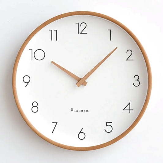 Toscana Brown 26cm wooden wall clock, front view