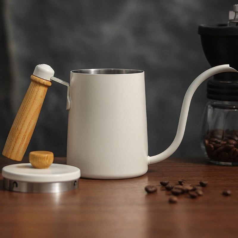 Zurich Stainless Steel Gooseneck Kettle – White, 600 ml – feature detail