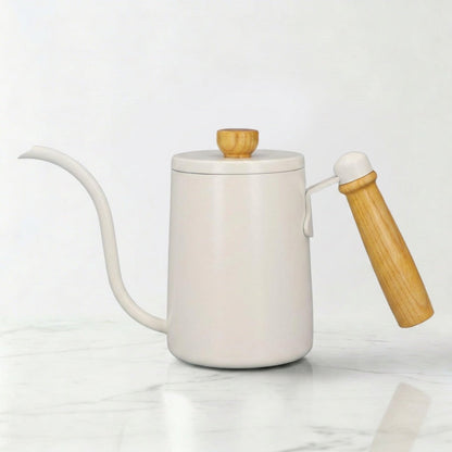 Zurich Stainless Steel Gooseneck Kettle – White, 600 ml – feature detail
